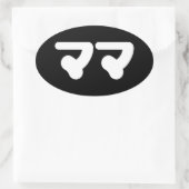 Japanse Mama ママ | Nihongo-taal Ovale Sticker (Tas)