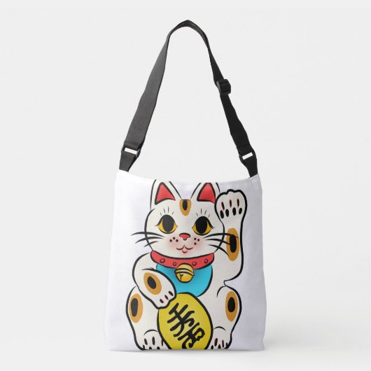 Japanse maneki neko maffia crossbody tas (Voorkant)