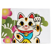 Japanse maneki Neko Sakura Gift Bag Large Cadeautasje (Voorkant)