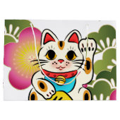 Japanse maneki Neko Sakura Gift Bag Large Cadeautasje (Achterkant)
