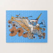 Japanse Manga Kraanvogel Legpuzzel (Horizontaal)