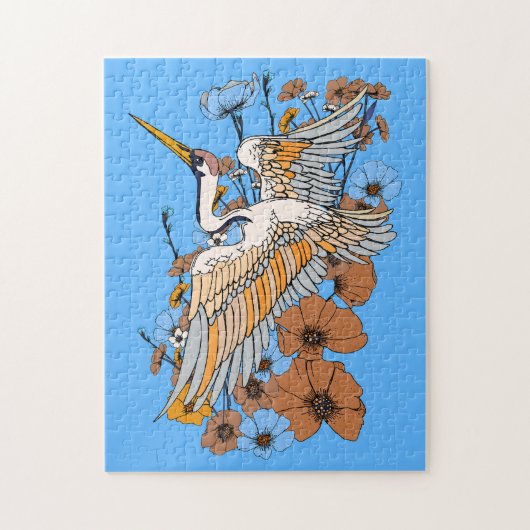 Japanse Manga Kraanvogel Legpuzzel (Verticaal)