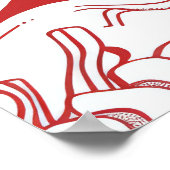 Japanse manga stijl Aziatische meisje illustratie  Poster (Hoek)