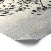 Japanse mannen en Snowscape no.1 Poster (Hoek)