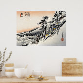 Japanse mannen en Snowscape no.1 Poster (Keuken)
