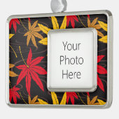 JAPANSE MAPELLEIDING (ZWART) VERZILVERD OMLIJST ORNAMENT (Links)