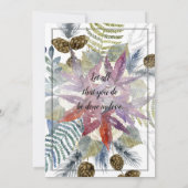 Japanse Maple Floral Waterverf Wedding Kaart (Achterkant)