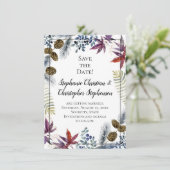Japanse Maple Floral Waterverf Wedding Kaart (Staand voorkant)