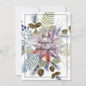 Japanse Maple Floral Waterverf Wedding Kaart (Achterkant)