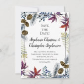 Japanse Maple Floral Waterverf Wedding Kaart (Voorkant)