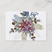Japanse Maple Floral Waterverf Wedding Visitekaartje (Achterkant)