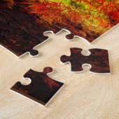 Japanse Maple in Herfst najaar Oranje uitdaging Legpuzzel (Zijkant)