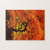 Japanse Maple in Herfst najaar Oranje uitdaging Legpuzzel (Horizontaal)