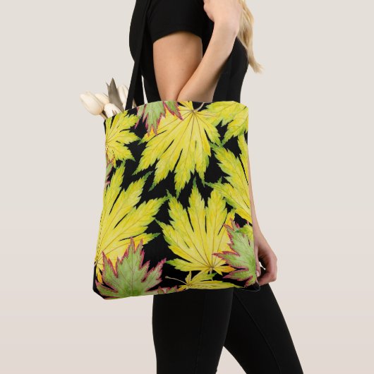 Japanse Maple op een Canvas tas (Dichtbij)