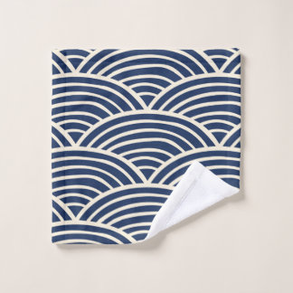 Japanse marine Blue Ocean Waves Bad Handdoek