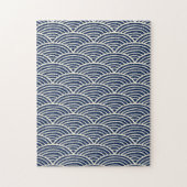 Japanse marine Blue Ocean Waves Legpuzzel (Verticaal)
