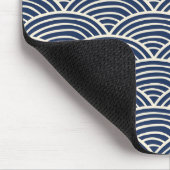 Japanse marine Blue Ocean Waves Muismat (Hoek)