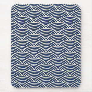 Japanse marine Blue Ocean Waves Muismat
