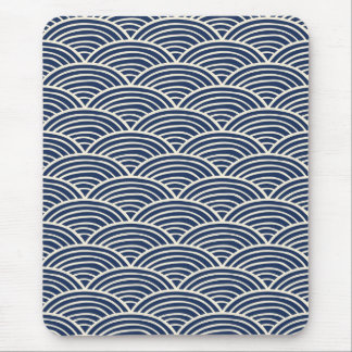 Japanse marine Blue Ocean Waves Muismat