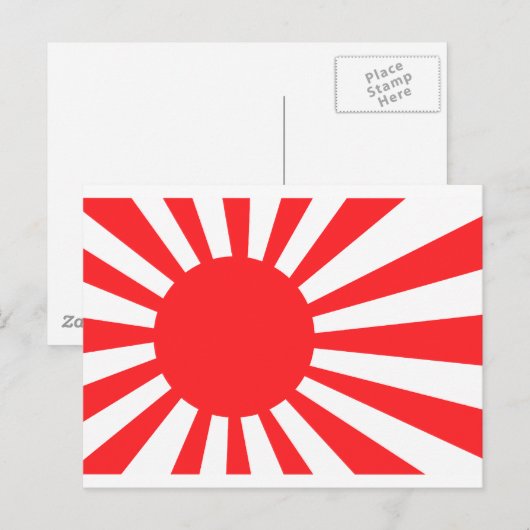 Japanse marine vlag briefkaart (Voorkant / Achterkant)