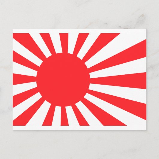 Japanse marine vlag briefkaart (Voorkant)