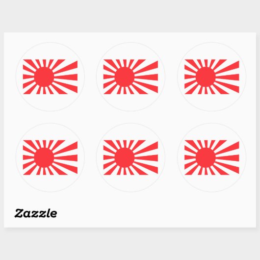 Japanse marine vlag ronde sticker (Vel)