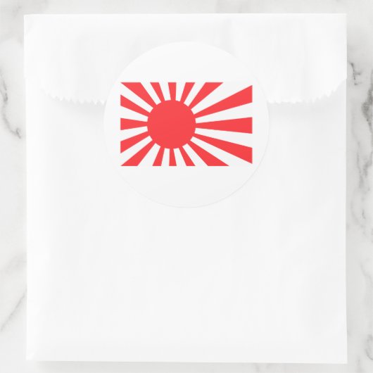 Japanse marine vlag ronde sticker (Tas)