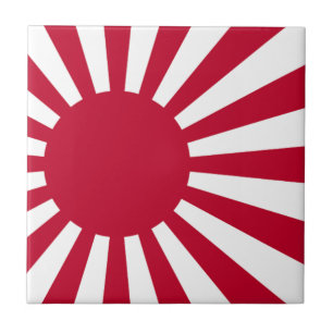 Japanse marineslag - Japanse stijgende zonvlag Tegeltje