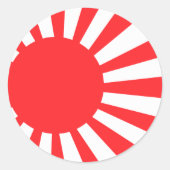 Japanse marinevlag ronde sticker (Voorkant)