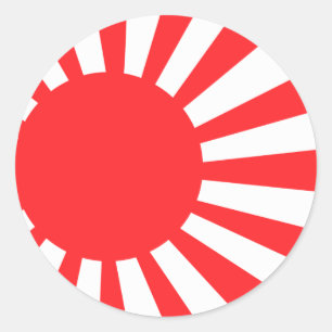 Japanse marinevlag ronde sticker