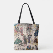 Japanse marktscène tote bag (Achterkant)