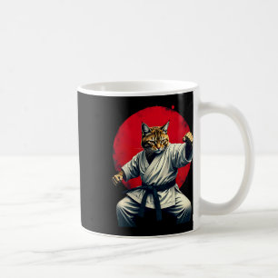 Japanse Martial Art Judo Karate Kat Voor Mannen Vr Koffiemok