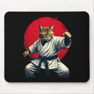 Japanse Martial Art Judo Karate Kat Voor Mannen Vr Muismat