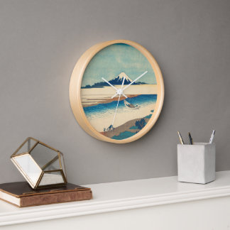 Japanse Master Woodblock Art Wall Clock