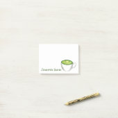 Japanse Matcha Green Tea Latte Drink, aangepast Post-it® Notes (Op bureau)