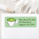 Japanse Matcha Green Tea Latte Teacup Foodie Etiket (Insitu)