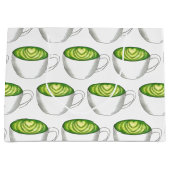 Japanse Matcha Green Tea Latte Teacup Foodie Large Cadeautasje (Voorkant)