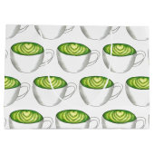 Japanse Matcha Green Tea Latte Teacup Foodie Large Cadeautasje (Achterkant)