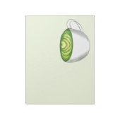 Japanse Matcha Green Tea Latte Teacup Foodie Notitieblok (Linkerzijde)