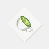 Japanse Matcha Green Tea Latte Teacup Foodie Servetten (Hoek)