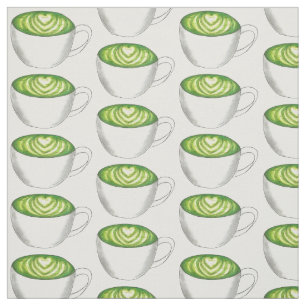Japanse Matcha Green Tea Latte Teacup Foodie Stof