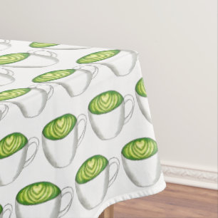 Japanse Matcha Green Tea Latte Teacup Foodie Tafelkleed