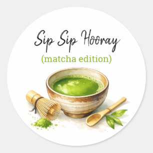 Japanse Matcha-liefhebber Grappige Matcha Groene T Ronde Sticker