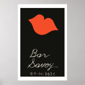 japanse matchbox cover (Bar Savoy) Poster (Voorkant)