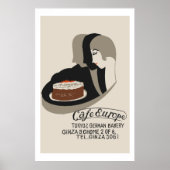  japanse matchbox cover (Cafe Europe) Poster (Voorkant)