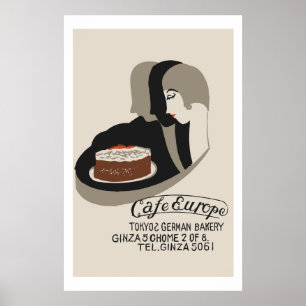 japanse matchbox cover (Cafe Europe) Poster