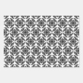 Japanse medaillon patroon, Aqua. Rood, zwart/wit Inpakpapier Vel (Voorkant 3)