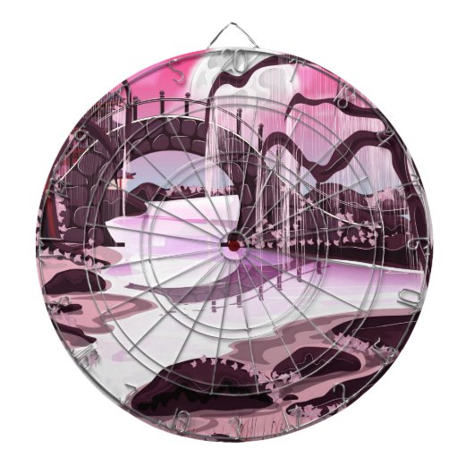 Japanse Meditation Garden Dartbord (Voorkant)