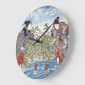 Japanse meisjes bij Ide Tama River Grote Klok (Hoek)