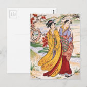 Japanse Meisjes Briefkaart (Voorkant / Achterkant)